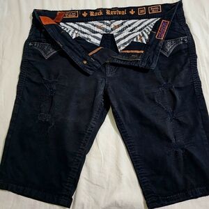 Rock Revival Black Jean Shorts